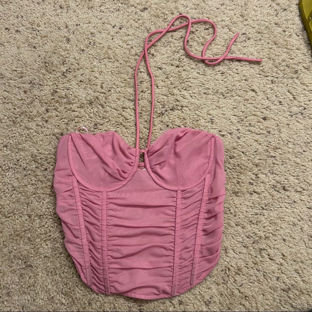 Pink Mesh Corset Zara